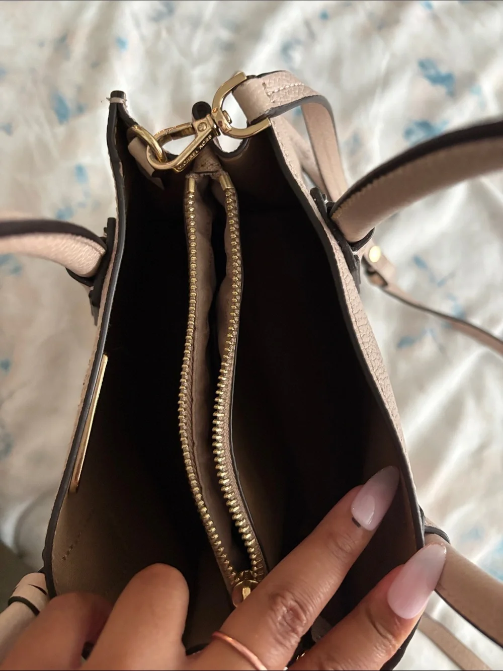 Michael Kors structured pebbled